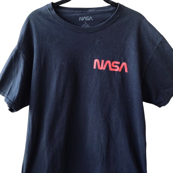 NASA National Aeronautics and Space Admin Black T-Shirt Double Sided - Picture 6 of 14